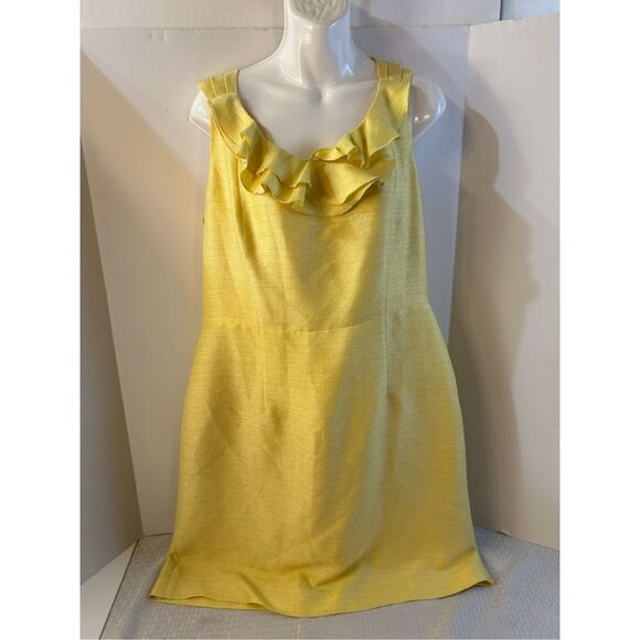Antonio Melani rn#106409 sleeveless Yellow dress 14 rn#106409 Rayon Blend - Picture 1 of 9